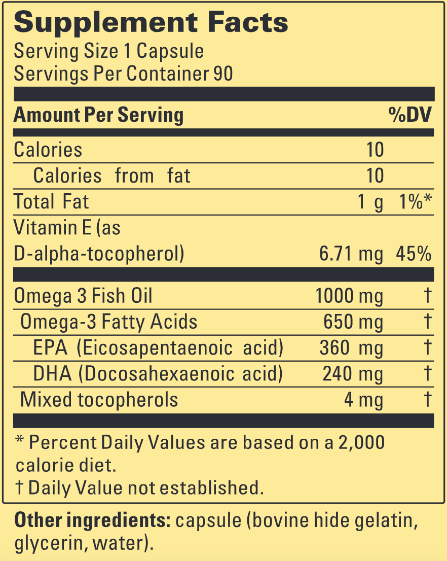 Supplement Label