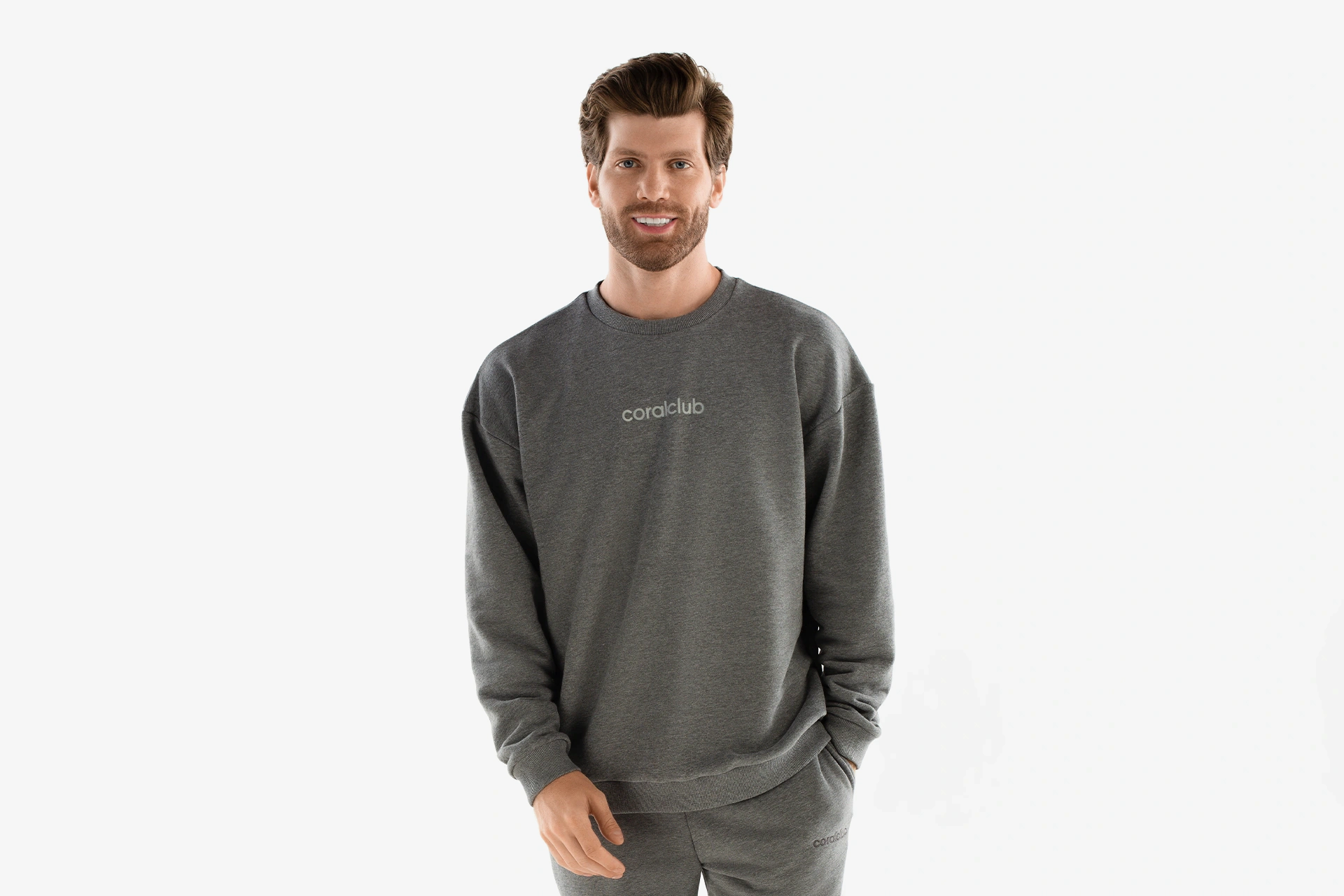 Свитшот мужской, темно-серый