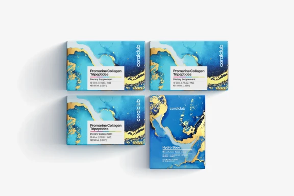 Набор Промарин Трипептиды коллагена (курс на 1 месяц) & маски для лица биоцеллюлозные Hydro Boost (5 саше)